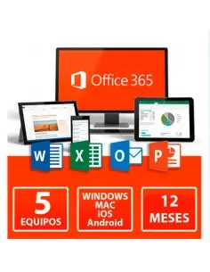 Licencia Office 365 para 5 Dispositivos Windows/MAC/Android